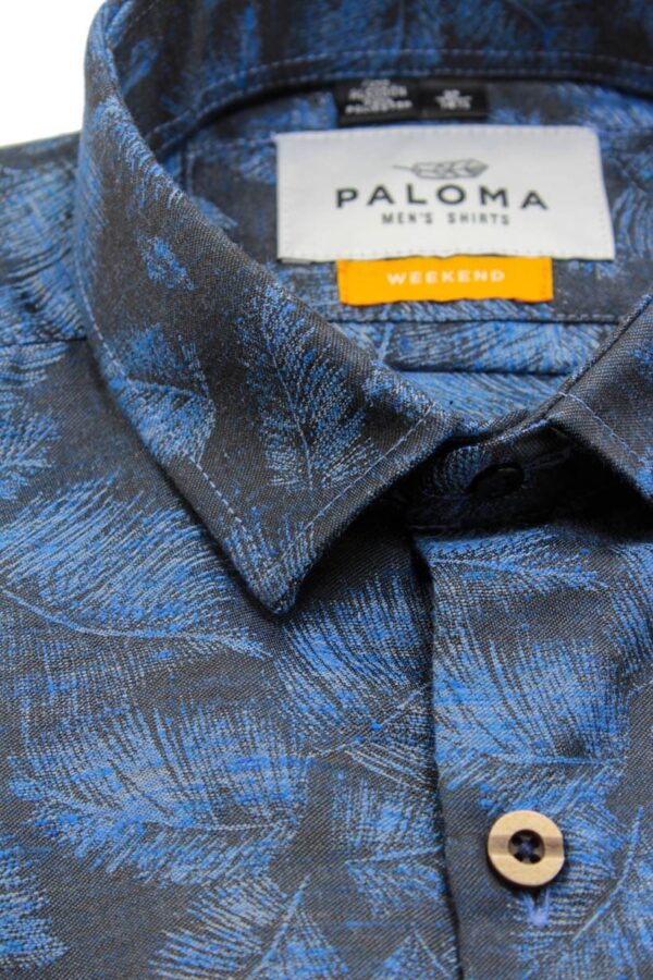 CAMISA AZUL OSCURO PALMA AZUL - Imagen 2