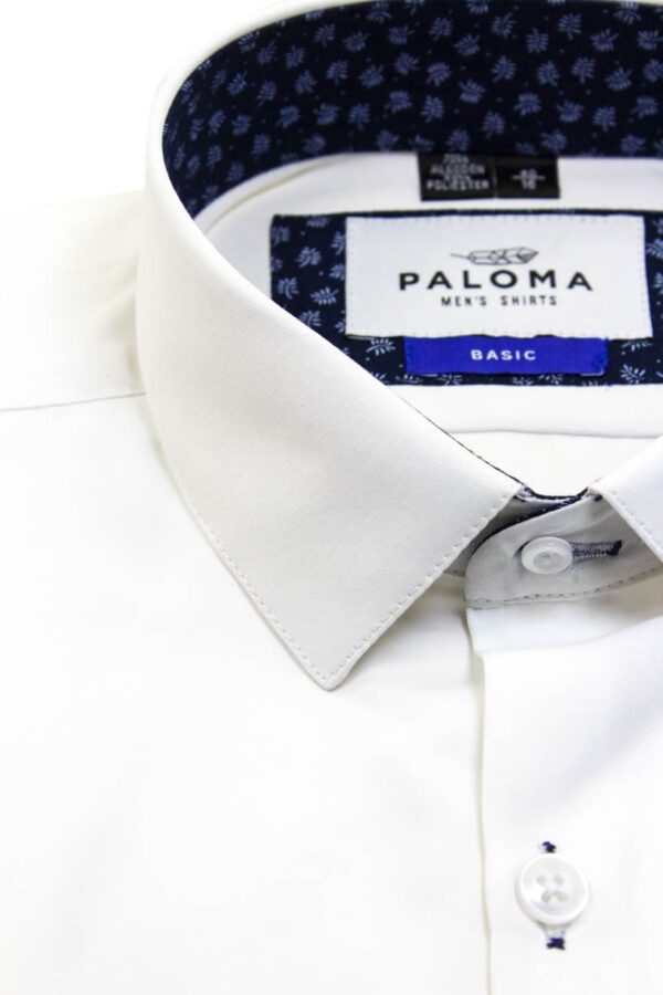 CAMISA PARA HOMBRE BLANCA CONTRASTE AZUL - Imagen 2