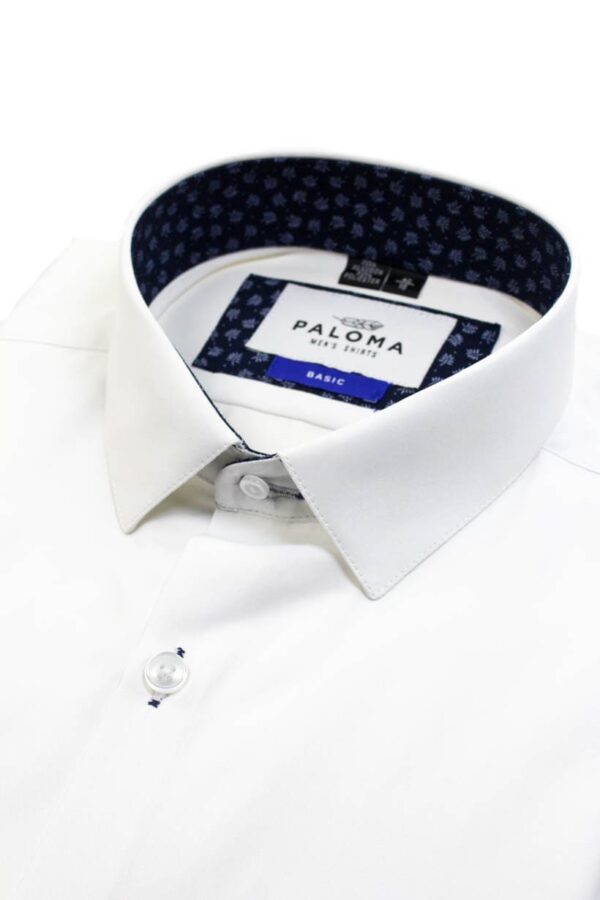 CAMISA PARA HOMBRE BLANCA CONTRASTE AZUL - Imagen 3