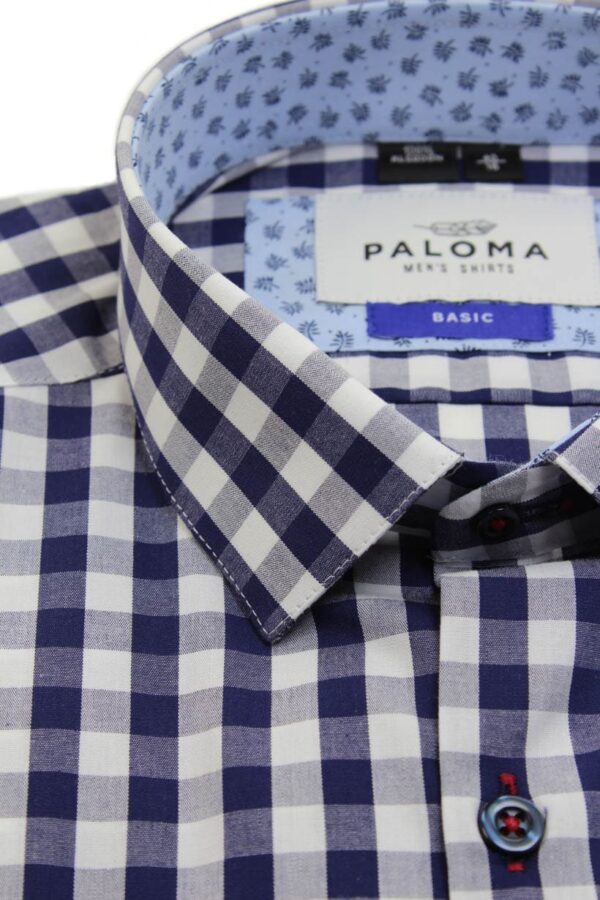 CAMISA DE HOMBRE CUADROS AZUL - Imagen 2