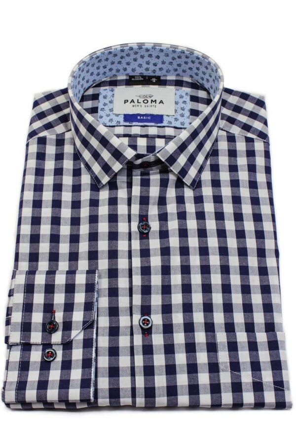 CAMISA DE HOMBRE CUADROS AZUL