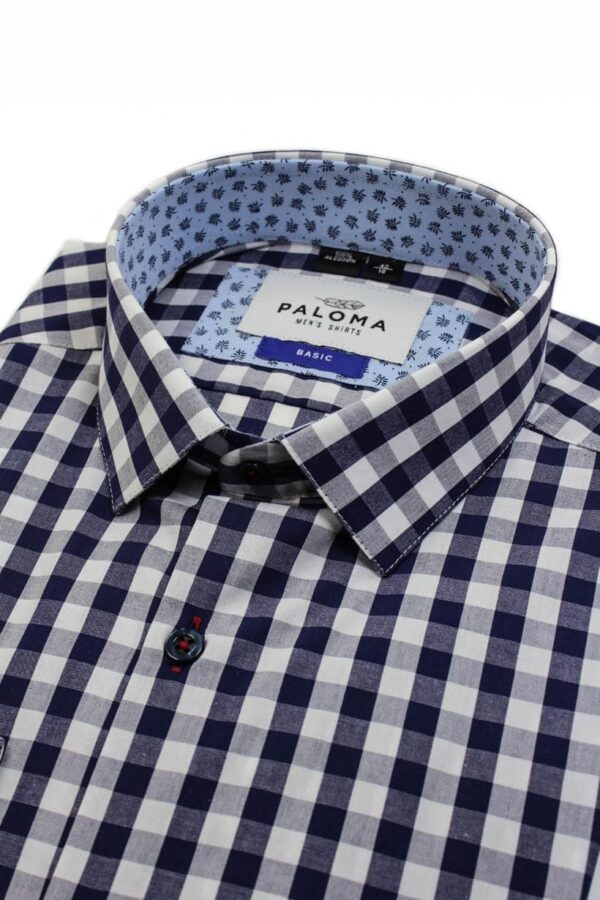 CAMISA DE HOMBRE CUADROS AZUL - Imagen 3