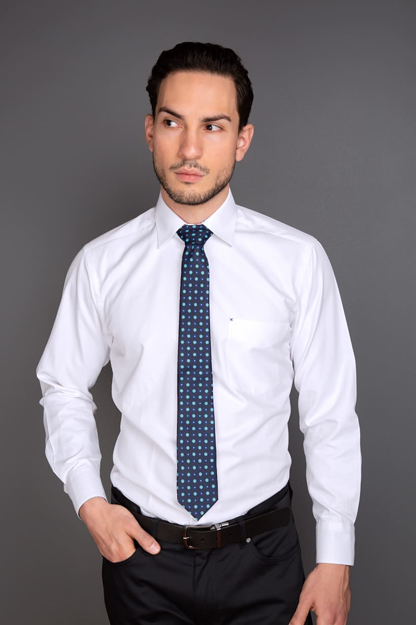 CAMISA BLANCA HOMBRE COMBINADA - Imagen 2