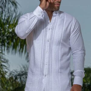 Camisa guayabera en lino para hombre