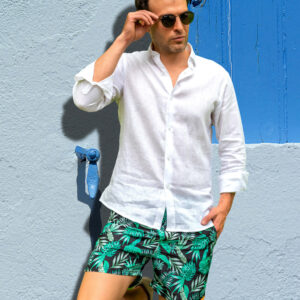 Pantaloneta hombre estampada ramas negras - Paloma