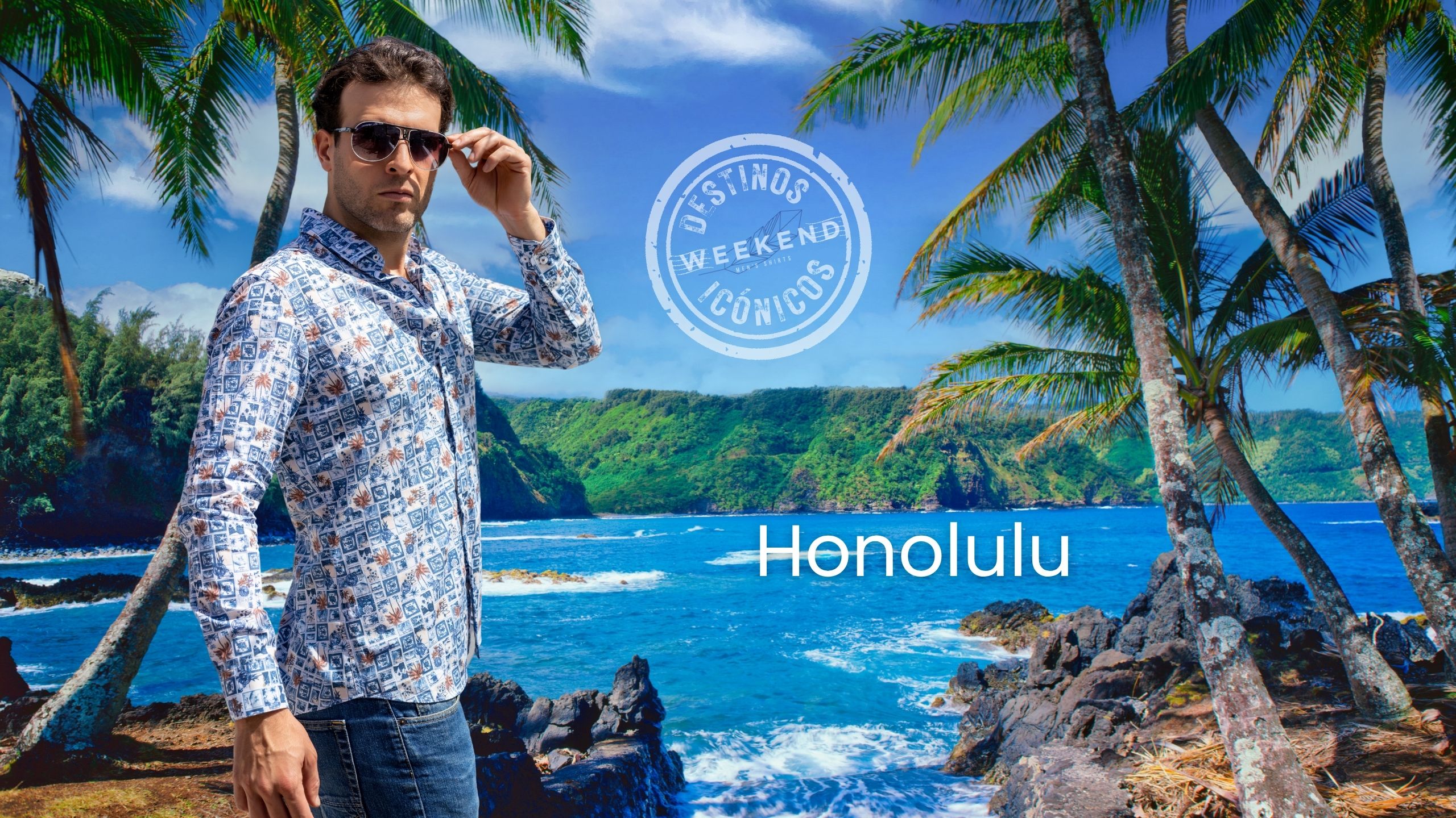 Camisa estampada para hombre