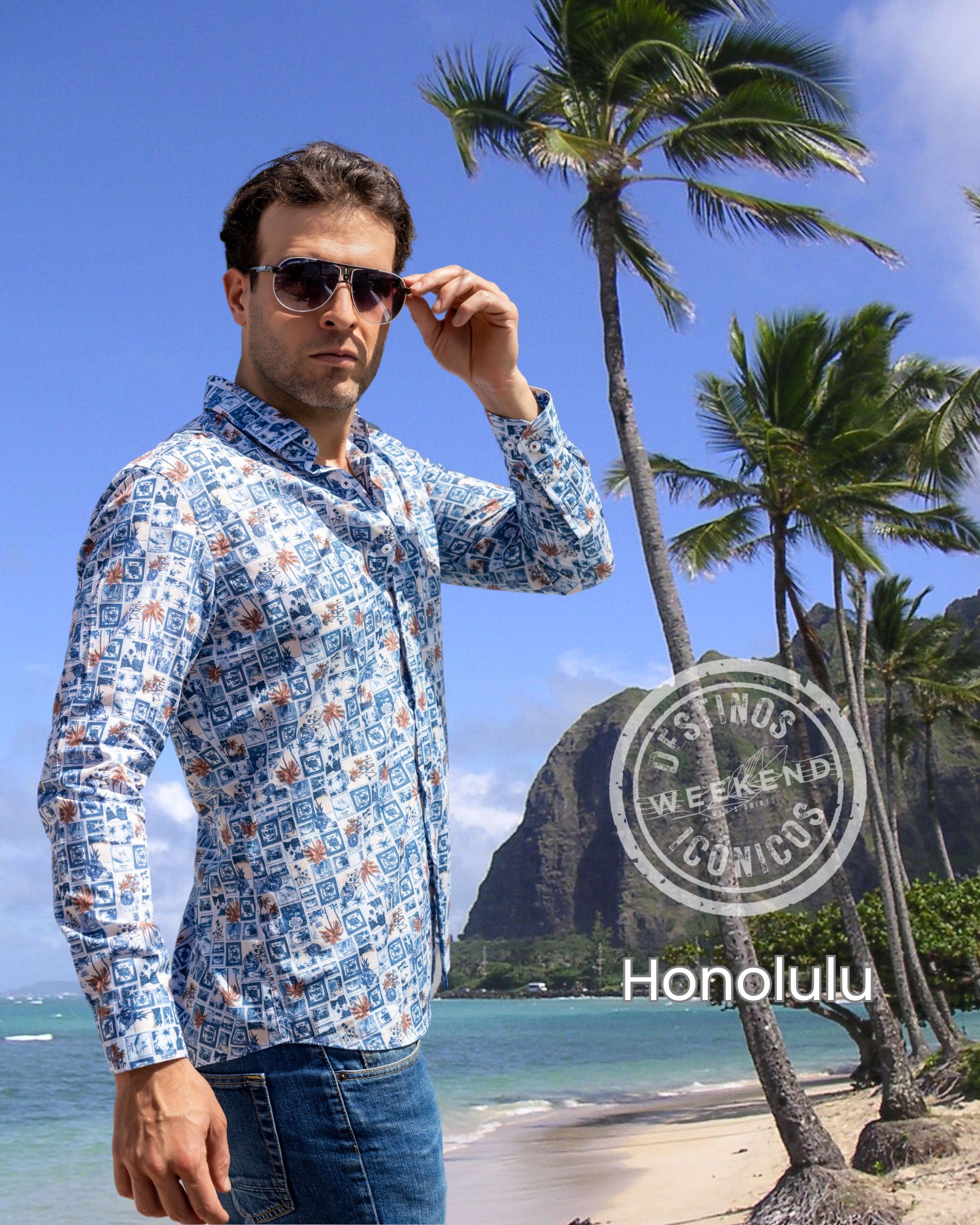 Camisa estampada para hombre