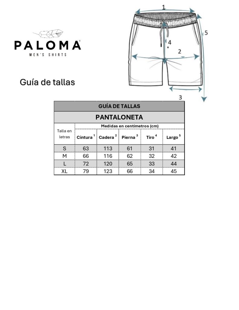 GUÍA TALLAS PANTALONETAS
